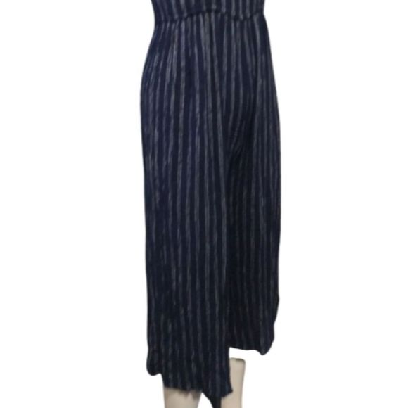 Navy Gray Pinstripe Jumpsuit Romper Aeropostale Size XS Adjustable & Elastic - Picture 6 of 8
